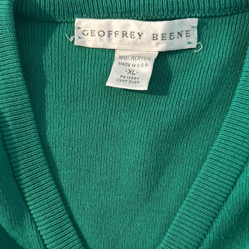 Green V-Neck Sweater